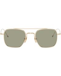 Thom Browne - Titanium Squared Aviator Sunglasses - Lyst