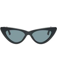The Attico - Black Linda Farrow Edition Dora Sunglasses - Lyst