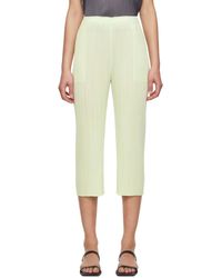 Pleats Please Issey Miyake - Green Monthly Colors May Trousers - Lyst