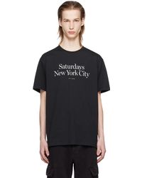 Saturdays NYC - T-shirt miller noir - Lyst