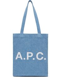 A.P.C. - ブルー Lou トートバッグ - Lyst