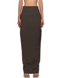 Rick Owens - グレー Concordians Dirt Pillar マキシスカート - Lyst