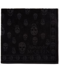Alexander McQueen Black Skull Beach Towel