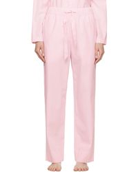 Tekla - Pantalon de pyjama rose à cordon coulissant - Lyst