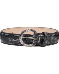 Drake's - Bridle Calf Leather Western Belt - Lyst