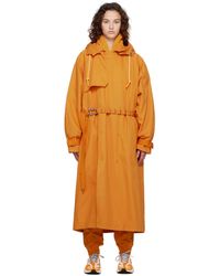 adidas - Orange Two-in-one Reversible Trench Coat - Lyst