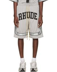 Rhude - Baggy Mesh Collegiate Logo Shorts - Lyst