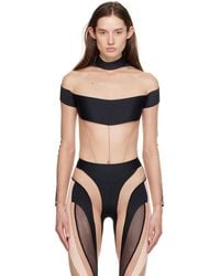 Mugler - Black Illusion Bodysuit - Lyst