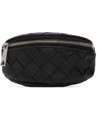 Bottega Veneta - Black Intrecciato Wrist Pouch - Lyst