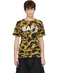 A Bathing Ape - T-Shirt Multicolore À Motif Camouflage 1St Et À Logo À Pierres Du Rhin - Lyst