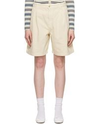 Maison Kitsuné - Off- Casual Pleated Bermuda Denim Shorts - Lyst