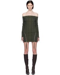 Blumarine - Blue Off-the-shoulder Denim Minidress - Lyst
