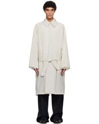 Hed Mayner - Off- Crinkled Trench Coat - Lyst