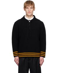 Bode - Pull Deck Noir À Rayures - Lyst