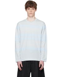 Simone Rocha - T-Shirt À Manches Longues Bleu À Motif Fleuri Imprimé - Lyst