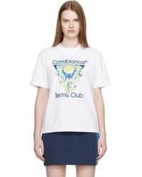 CASABLANCA - Tennis Club Icon Short Sleeve T-Shirt - Lyst