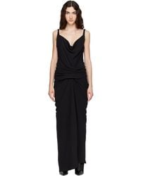 Rick Owens - Robe Longue Strutter Noire Drapée - Lyst