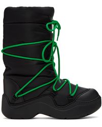 Bottega Veneta - Bottes De Pluie Bomber Noires À Semelle Puddle - Lyst