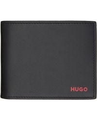 HUGO - Leather Trifold Wallet - Lyst