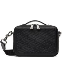 Versace - Black Small 'la Greca' Messenger Bag - Lyst