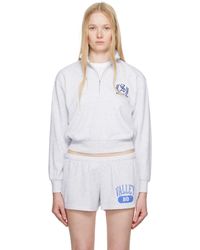 Skims - グレー Lightweight Fleece シュランケン ハーフジップ スウェットシャツ - Lyst