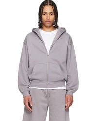 Skims - Fleece Lounge Relaxed Zip Up Hoodie - Lyst