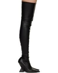 The Attico - Bottes cheope noires - Lyst