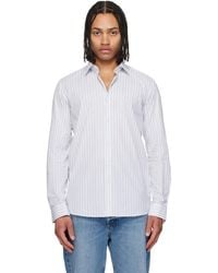 HUGO - Modern-Fit Striped Cotton Shirt - Lyst