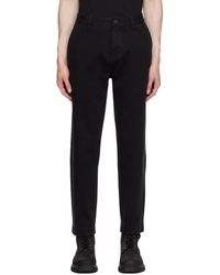 HUGO - Black Tapered-fit Trousers - Lyst
