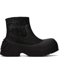 DIESEL - D-Donald Denim Ankle Boots - Lyst