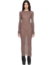 Rick Owens - Tower Rib Ls Midi Dress - Lyst