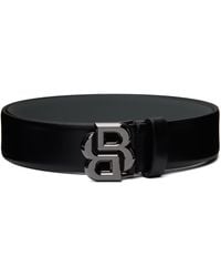 BOSS - Leather Double-B Monogram Belt - Lyst