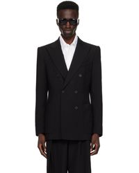 メンズ Dries Van Noten ピークドラペルカラー テーラード