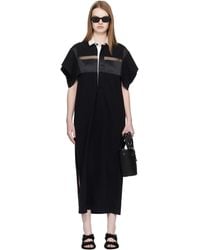 Sacai - Cotton Jersey Midi Dress - Lyst