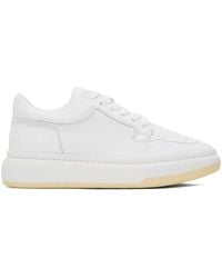 MM6 by Maison Martin Margiela - Low-top Leather Sneakers With A Square Toe - Lyst