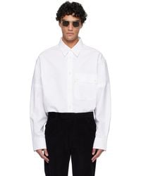 Thom Browne - Thom E Opique Double Needle Armband Oversized Shirt - Lyst