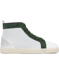 Christian Louboutin - Off-white & Green Varsilouis Sneakers - Lyst