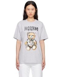 Moschino - Gray Archive Teddy Bear T-shirt - Lyst
