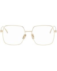 Givenchy - Gold Square Glasses - Lyst