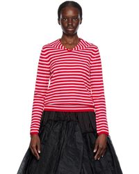 Comme des Garçons - Red & Pink Striped Sweater - Lyst