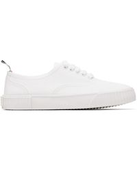 Thom Browne - Baskets Heritage Blanches En Canevas - Lyst