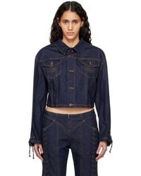 Jean Paul Gaultier - 'The Lace-Up' Denim Jacket - Lyst