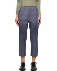 Pleats Please Issey Miyake - Gray Thicker Bottoms 1 Trousers - Lyst