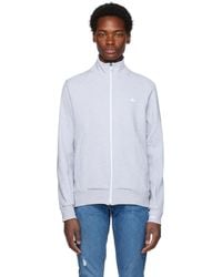 Lacoste - Gray Zip-up Sweatshirt - Lyst