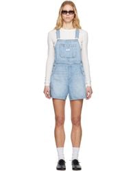 Levi's - Utility Short Denim Overalls - Lyst
