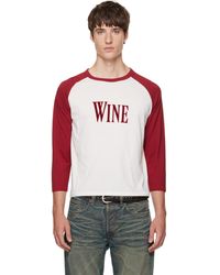 Acne Studios - Off- & 'Wine' Graphic T-Shirt - Lyst
