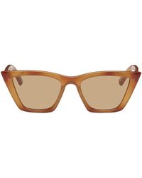 Le Specs - Tortoiseshell Velodrome Sunglasses - Lyst