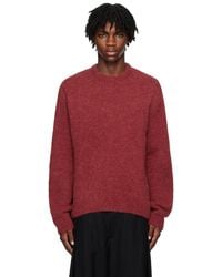 WOOYOUNGMI - Red Crewneck Sweater - Lyst
