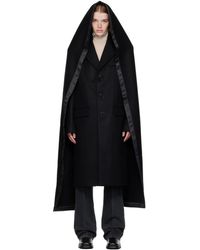 MERYLL ROGGE - Manteau noir à capuche - Lyst