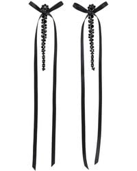 Simone Rocha - Black Bow Ribbon Drip Earrings - Lyst